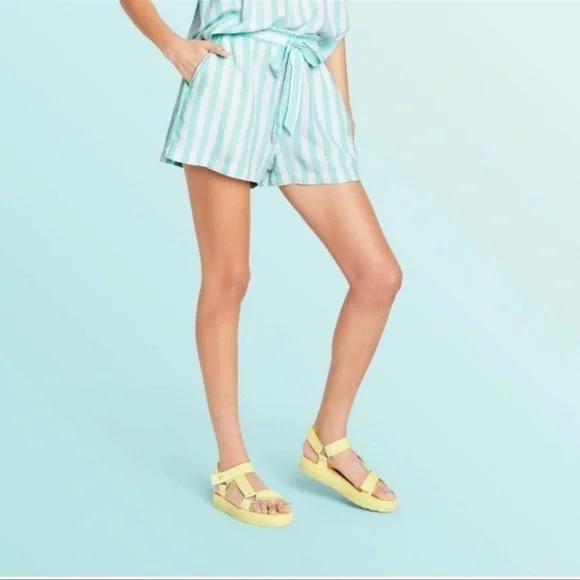 NWT Stoney Clover Lane x Target High Rise Stripe Shorts Sz M… - Picture 1 of 3